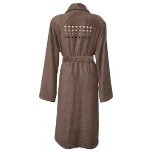 Montéléone Peignoir Unisexe En Coton Marron XL soldes magasin 10