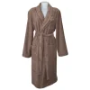 Montéléone Peignoir Unisexe En Coton Marron XL soldes magasin 22