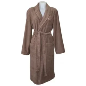 Montéléone Peignoir Unisexe En Coton Marron XL soldes magasin 18