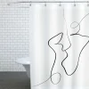 en ligne Juniqe Rideau De Douche En Polyester En Blanc & Blanc Ivoire 150×200 11